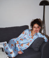 Teddy Satin Pyjama Set Blue